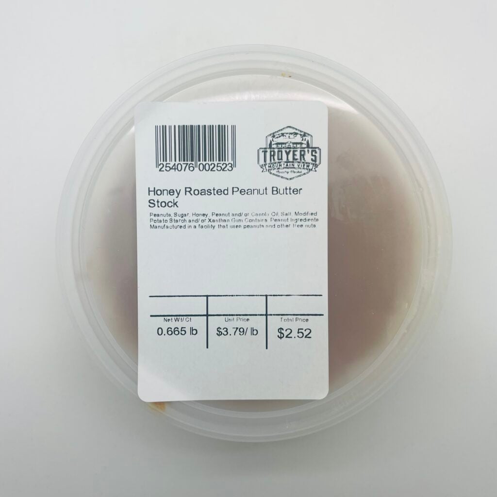 Troyer's Honey Roasted Peanut Butter Stock (0.65lbs) - Troyer's ...