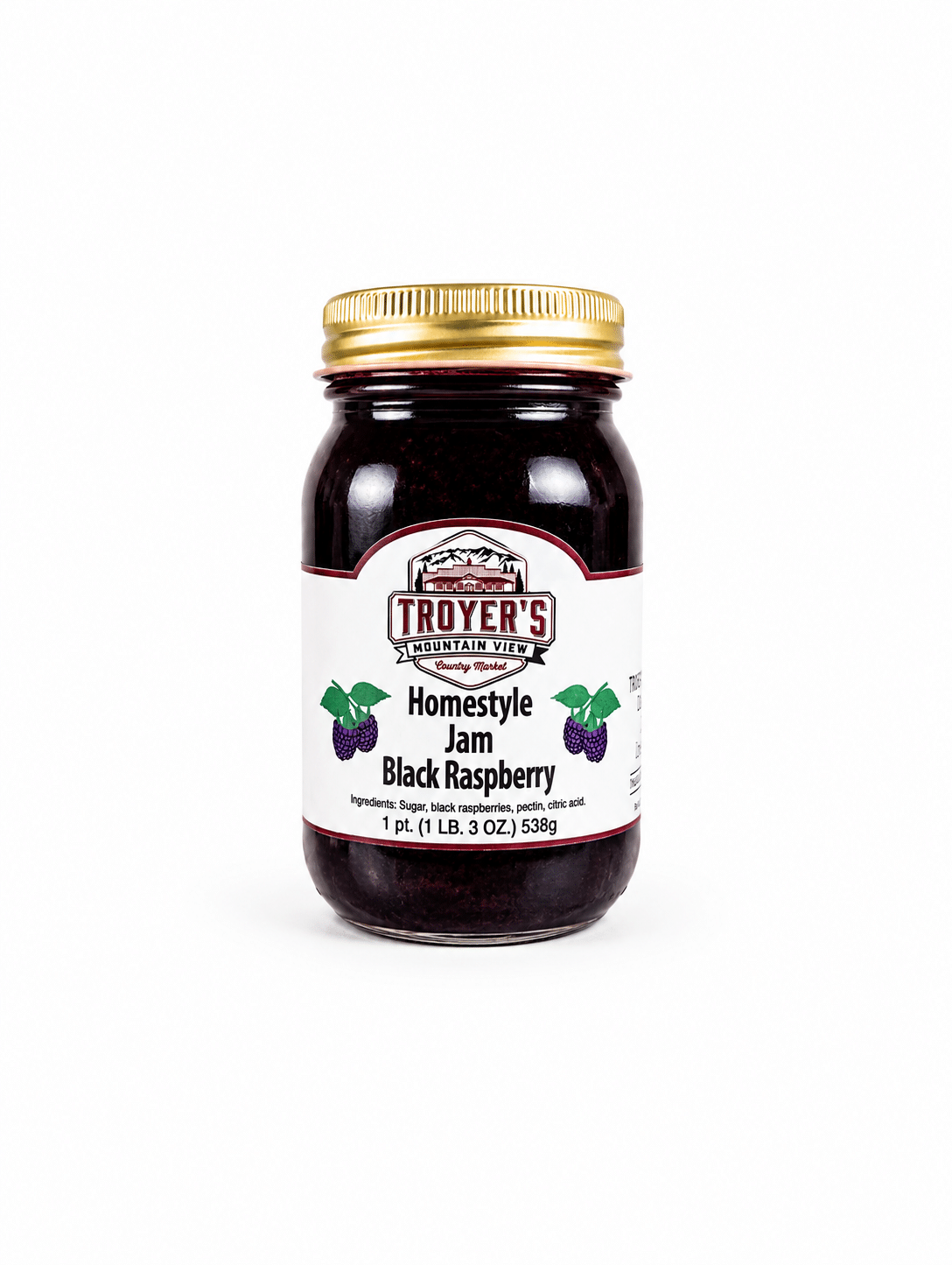 Troyer's Homestyle Jam Black Raspberry