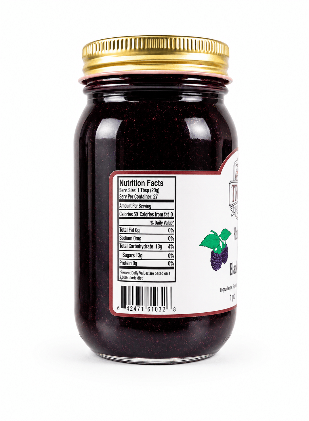 Troyer's Homestyle Jam Black Raspberry - Image 2