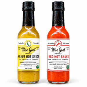 Wise Goat Organics Fermented Hot Sauce – Vegan Kimchi & Kraut | 5 oz